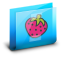 Folder Strawberry Blue Icon 64x64 png